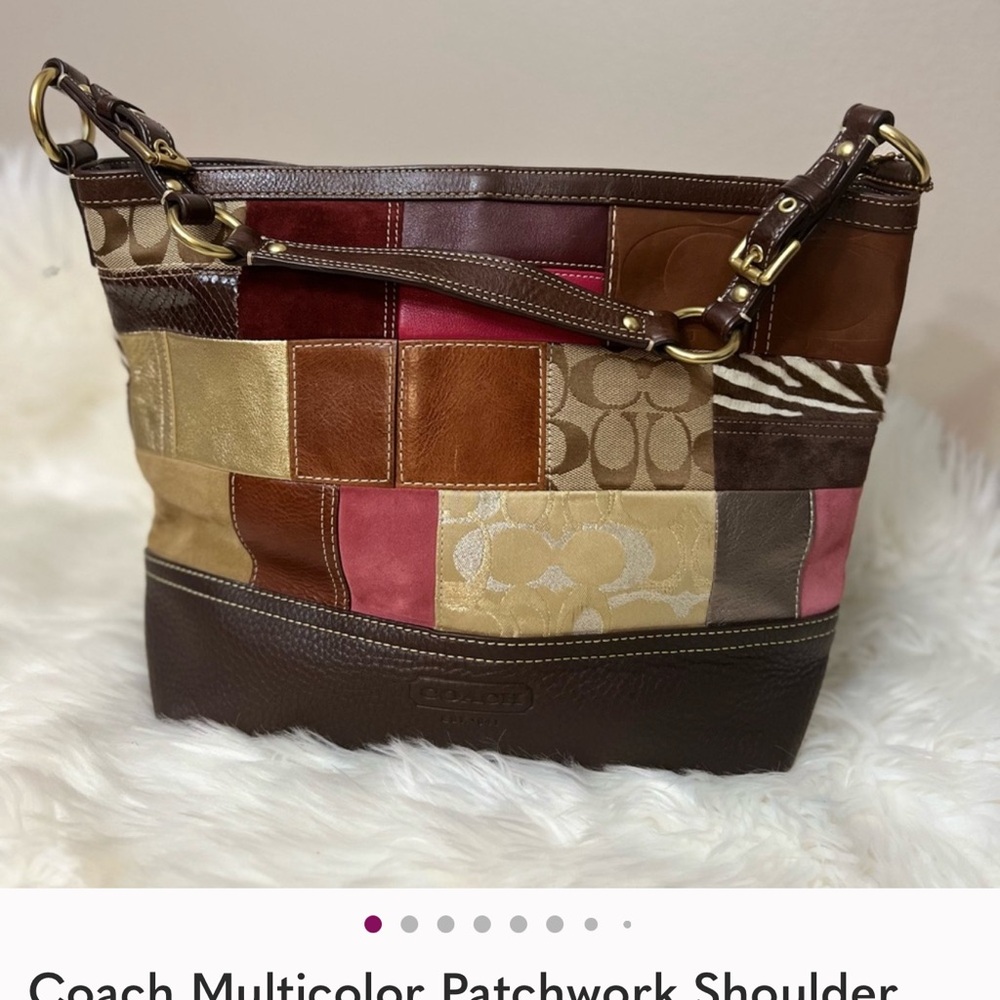 Coach Multicolor Patchwork Shoulder Bag# 10434 . In great condition.